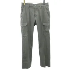 アディダス adidas 美品 ゴルフ カーゴ パンツ ロゴ刺しゅう グレー 76 約S IC594