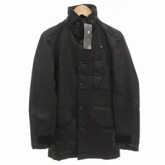 ジースターロウ G-Star RAW タグ付き Scutar Utility Trench コート コーティングジャケット スタンドカラー ひざ丈 XXS 黒 ブラック /FF IBO76