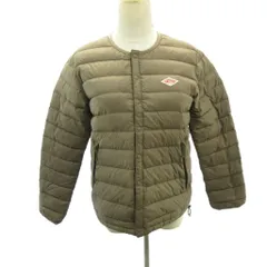 ダントン DANTON 美品 20AW ラウンドネックインナーダウンジャケット 36 カーキ 20A-KW-001