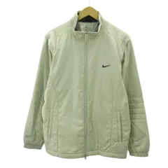 ナイキゴルフ NIKE GOLF ジャケット ブルゾン ジップアップ スウォッシュ ロゴ プリント XL ベージュ 1022 ■YHS8