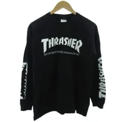 スラッシャー THRASHER ロゴ Tシャツ 長袖 黒 ブラック L