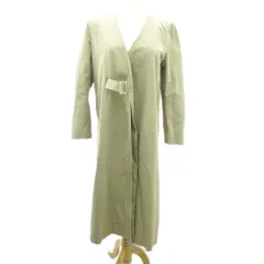 レイビームス Ray Beams ノーカラー ロング コート ジャケット ベージュ1 約S  6316S-0527