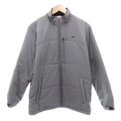 ナイキ NIKE 美品 ジャケット M グレー 中綿 パデッド スタンドカラー フルジップ /NL ■YHS13