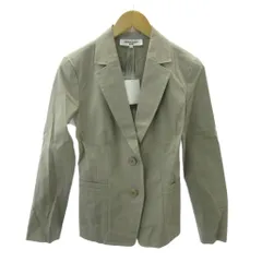 ナチュラルビューティーベーシック NATURAL BEAUTY BASIC タグ付き カジュアルスーツ セットアップ ジャケット パンツ コットン M グレージュ 1229 ■YHS9