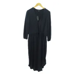 ジェームスパース JAMES PERSE タグ付 ワンピース 絹 シルク ロング丈 長袖 2 紺 ネイビー 1116