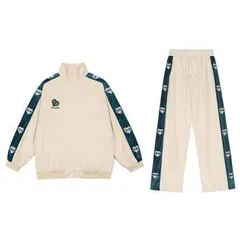 ジャージ ラインパンツ セットアップ ベロア ロゴ 全2色