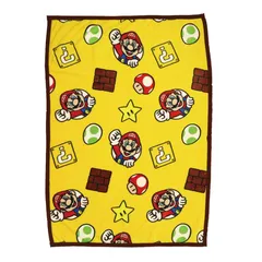 即納：丸眞 ハーフ毛布 任天堂 スーパーマリオ マリオ スウィートラバー ブランケット ポリエステルマイヤー かわいい ふわふわ おしゃれ 防寒グッズ 0