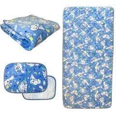 即納：サンリオ キャラクター 寝具 福袋 3点セット シナモロール (マイヤー 毛布, 敷きパッド, 枕カバー) ブランケット シングルベッド シングル サイズ 大判 腰巻き 冬 キャラクター おしゃれ かわいい ふわふわ お得セット 1