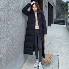 ダウンジャケット フード付き カジュアル ロングコート 全4色