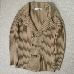 日本 ヴィンテージ peyton place ベージュ ニットカーディガン