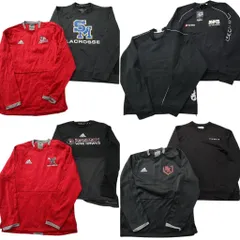 古着卸 まとめ売り スポーツブランドMIX プルオーバー ジャージ 8枚セット (メンズ S /M ) アディダス ナイキ  中古 古着 ND6845
