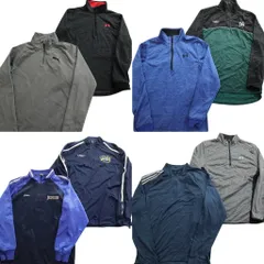 古着卸 スポーツブランドMIX ハーフジップ ジャージ 8枚セット (メンズ S /M ) アンダーアーマー アディダス プーマ アンブロ 中古 ND6898