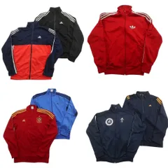 古着卸 まとめ売り アディダス トラックジャケット 7枚セット (メンズ XS /S ) トレフォイル ジャージ スペイン代表 中古 古着 ND7046