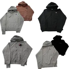 古着卸 まとめ売り チャンピオン Champion リバースウィーブ スウェット 6枚セット (メンズ M /L ) ジップパーカー 中古 古着 ND7064