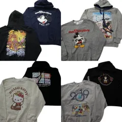 古着卸 まとめ売り キャラクター スウェット 8枚セット (メンズ L /XL ) ナルト ディズニー ヒロアカ サンリオ 中古 古着 ND7249