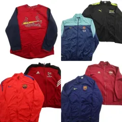 古着卸 まとめ売り プロチーム ジャージ MIX 7枚セット (メンズ XL /2XL ) カージナルス バルセロナ ACミラン ナイキ 中古 古着 ND6838