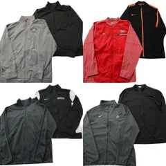 古着卸 まとめ売り ナイキ トラックジャケット 8枚セット (メンズ XL ) スウォッシュ ライン ジャージ 中古 古着 ND6851