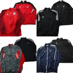 古着卸 まとめ売り アディダス トラックジャケット 8枚セット (メンズ XL ) ジャージ ブルゾン サッカー 中古 古着 ND7000