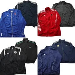 古着卸 まとめ売り アディダス トラックジャケット 8枚セット (メンズ 2XL ) トレフォイル パイピング ジャージ 中古 古着 ND6998