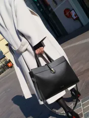 トートバッグ 2way 黒 ショルダーバック 通勤 フォーマル 韓国