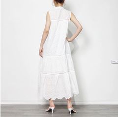 SINME シンメ⁑コットン 刺繍レースワンピース　M ホワイト　板谷由夏さん SINME シンメ⁑コットン 刺繍レースワンピース M ホワイト 板谷由夏さん