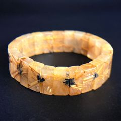 ルチルクォーツ ブレスレット 天然石 ひまわり好きな方に - メルカリ