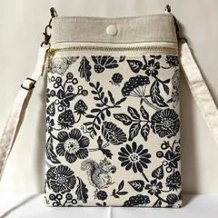 スマホポシェット LLサイズ 森の仲間たち ショルダーストラップ付き