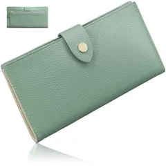 [アンコール] 長財布 【 極薄 7mm】 薄型 財布 レディース 本革 薄い 女性 軽い スリム コンパクト 小銭入れ キャッシュレス レザー ウォレット スキミング防止 RFID プレゼント ギフト 人気 おしゃれ (アイスグリーン)e f1a9af45