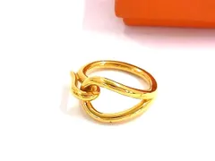■美品■ HERMES エルメス ジャンボ スカーフリング スカーフ留め アクセサリー レディース ゴールド系 FU5368