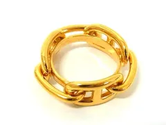 ■新品同様■ HERMES エルメス シェーヌダンクル ルカデ レガート スカーフリング スカーフ留め アクセサリー ゴールド系 FU8044