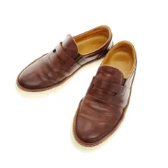 【中古】パントフォラドーロ Pantofola dOro レザー コインローファースニーカー ブラウン【サイズ40】【メンズ】