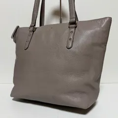 【大容量/A4】kate spade ケイトスペード ショルダーバッグ レザートートバッグ 肩掛け シボ革 グレージュ B462
