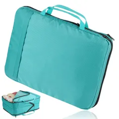 【特価セール】出張 軽量 ビジネス 乾濕分離 防水 圧縮で衣類スペース節約 便利グッズ 旅行 防水トラベルポーチ 圧縮 トラベルポーチ (グリーン YKKファスナー コンパクト 衣類仕分け L) 圧縮バッグ 旅行用圧縮袋 [VARNIC]