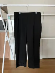 (新品) レディース スラックス ストレートパンツ ブラック 77