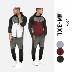 スウェット上下 セットアップ スエット 上下 メンズ ジャージ 部屋着 運動服 スポーツウェア ジップアップ カジュアル 切替 無地 フード付き