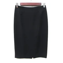 セオリー Theory タイトスカート ミモレ ロング 0 XS 黒 ブラック /YI