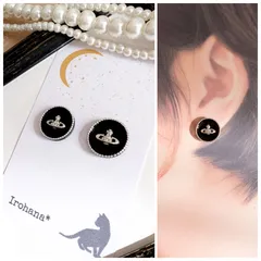 人気★ 惑星 プラネット ピアス イヤリング ラウンド シルバー NANA