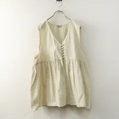 サマンサモスモス Samansa Mos2 SM2 切替ギャザーVネックベスト F‖オフホワイト トップス ジレ ギャザー フレア【2400014809954】