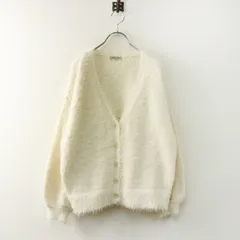 サマンサモスモス Samansa Mos2 SM2 シャギーVネックカーディガン F‖オフホワイト トップス 羽織り 前開き【2400014810141】