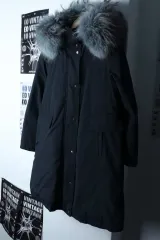 W(M) SON JUNG WAN ダウン アウター ジャケット マウンテンパーカー ネイビー ファー グースダウン-1723E