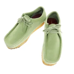 【中古】クラークス Clarks スエード ワラビーシューズ ライトグリーン【サイズUK7】【メンズ】