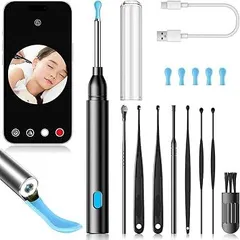 VITCOCO 耳かき カメラ 1920P 3.5mm極細 レンズ 耳掻き 6LED ライト みみかき IP67防水 イヤースコープ 温度制御 ワイヤレスWiFi 耳掃除 iOS Android対応 Type-C充電 耳垢クリーニング 子供 大人 お年寄り…