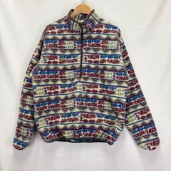 90年代 Columbia 1/2ZIPUP 総柄 フリース プルオーバー サイズⅬ MADE IN USA 08020701 01