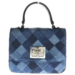 CHROME HEARTS (クロムハーツ) GROW UP アートバーゼル限定 2WAY BAG スモールCHクロス装飾 ブロンズ デニムレザーハンドバッグのサムネイル