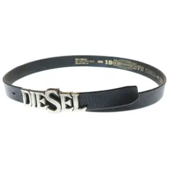 DIESEL (ディーゼル) ロゴバックルベルト レザー ブラック