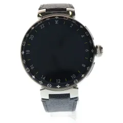 LOUIS VUITTON (ルイヴィトン) タンブール ホライゾンライトアップ 液晶文字盤 SSx革/QZ デジタル QAD0 腕時計