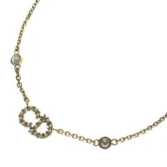 Christian Dior (クリスチャンディオール) CLAIR D LUNE クレールディー リュヌ クリスタル パール チェーンネックレス ゴールド