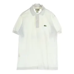 LACOSTE (ラコステ) 80S VINTAGE ヴィンテージ 刺繍 コットン ポロシャツ ホワイト