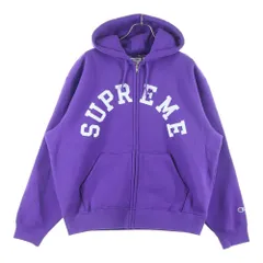 SUPREME (シュプリーム) 24SS ×Champion Zip Up Hooded Sweatshirt チャンピオン ジップアップ スウェットパーカー パープル