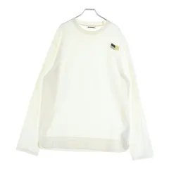 JIL SANDER + (ジルサンダープラス) ワンポイント 長袖Tシャツ ピケカットソー ホワイト JSMU707018